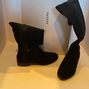 Alfani black knee high side zipper wide calf , size 9